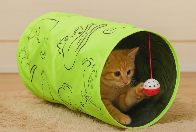 Tunnel de jeu pliable pour chat