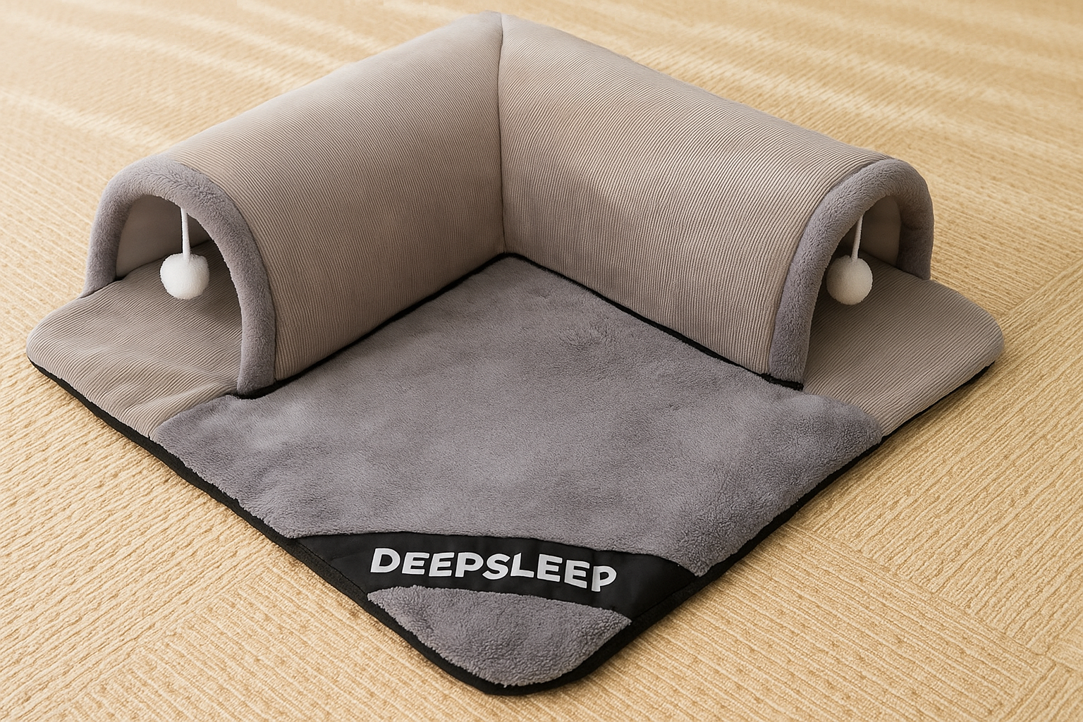 Mini tunnel avec tapis pour chat