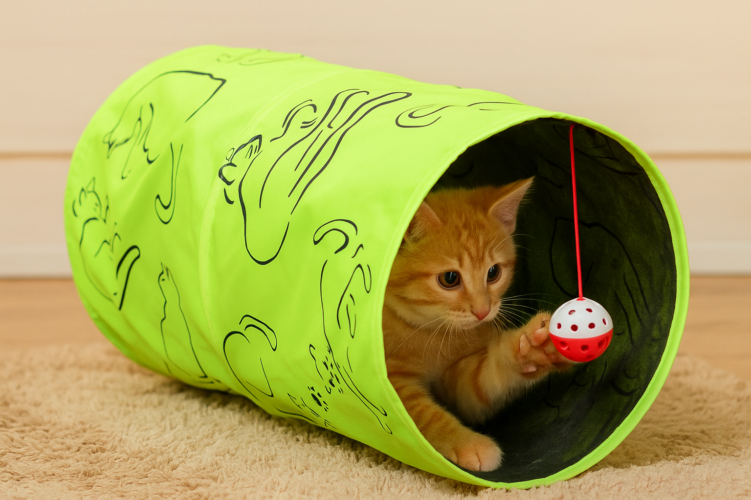 Tunnel de jeu pliable pour chat